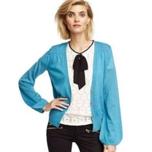 Nwt Juicy Couture loose Cardigan, M Blue sweater